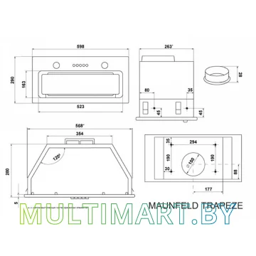Вытяжка MAUNFELD Trapeze 602IG (белый) картинка 16